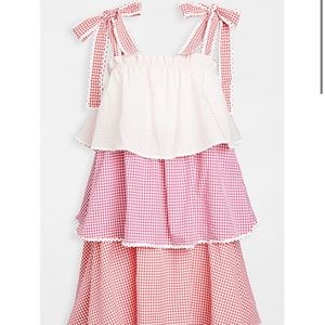 ENGLISH FACTORY color block tiered dress
